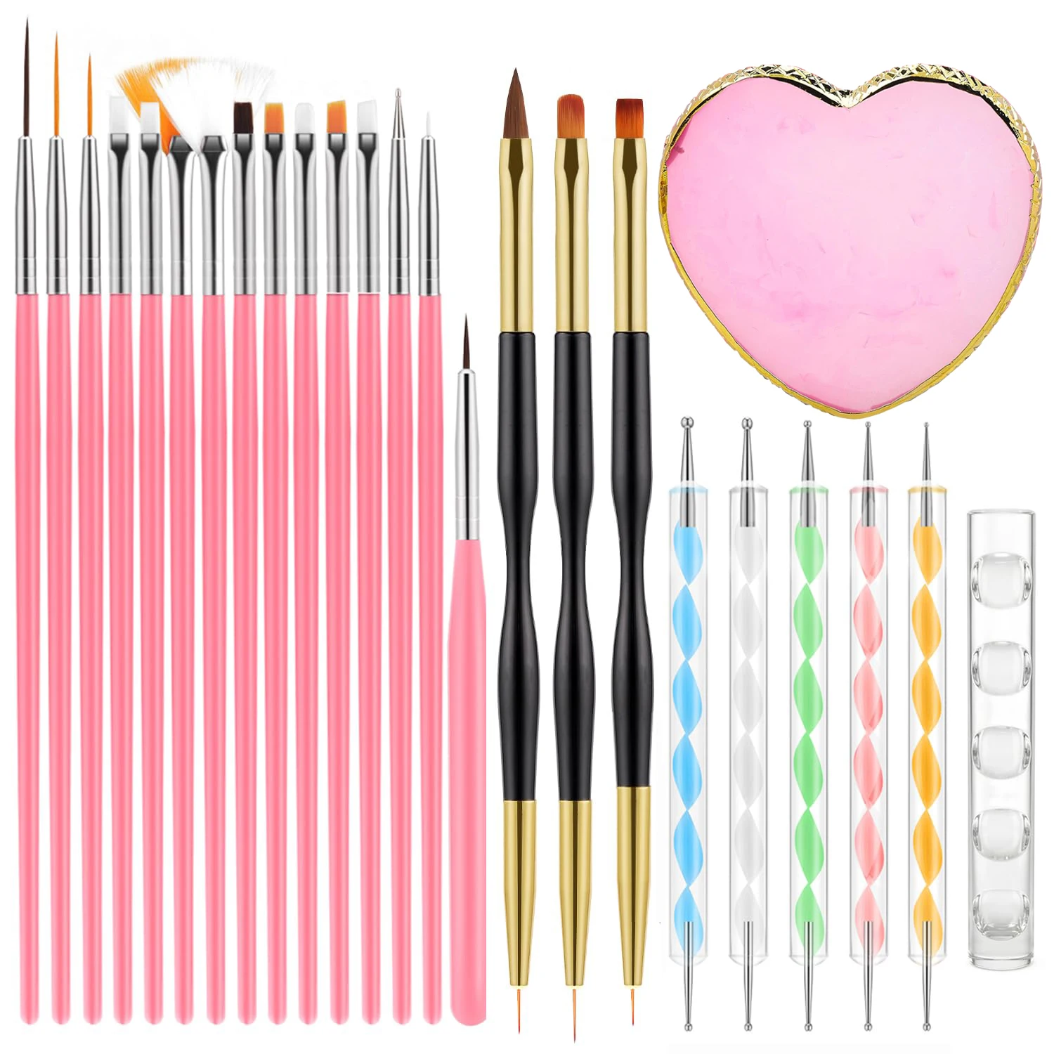 Detailing Brush Set - 25-Piece Nail Brush Set – Fine