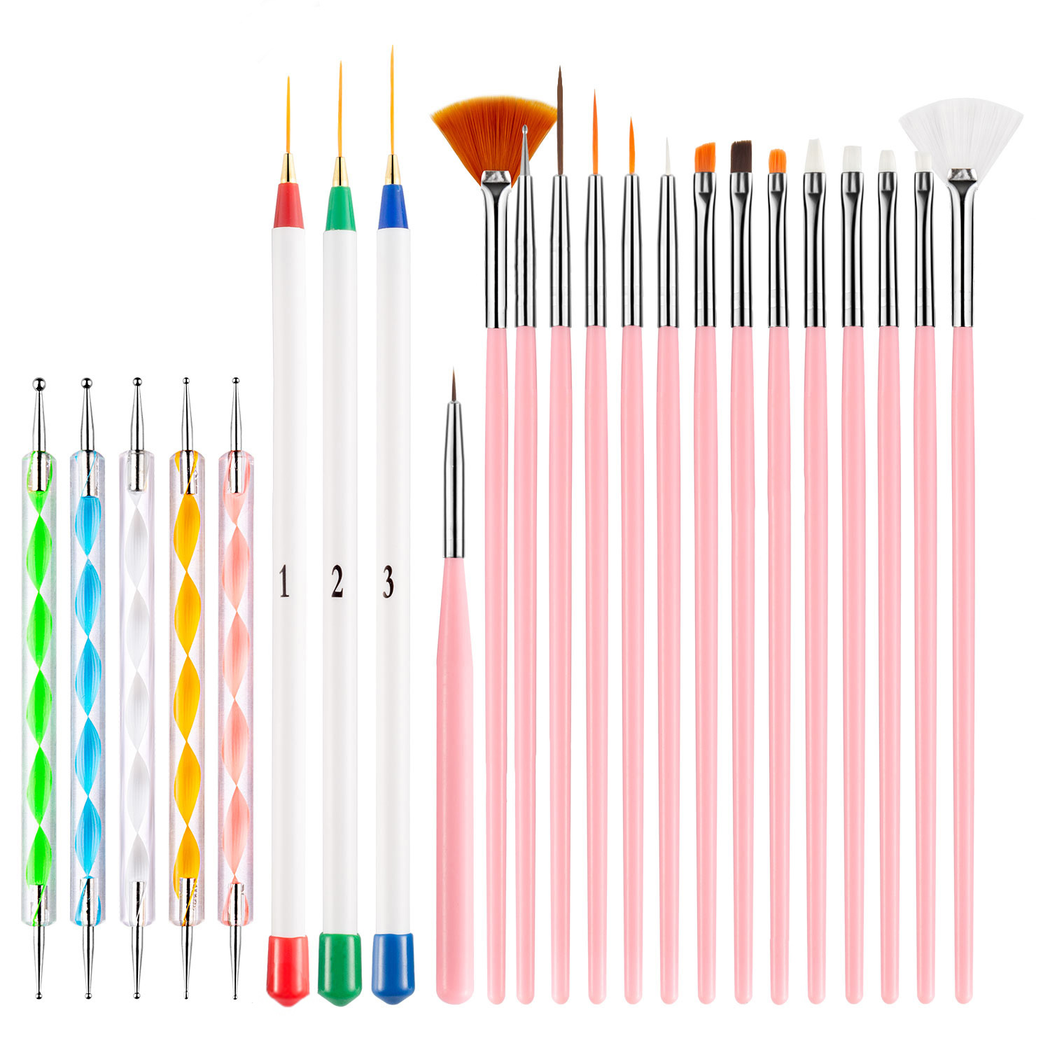 Detailing Brush Set - 23PCS Nail Art Brushes Kit Liner