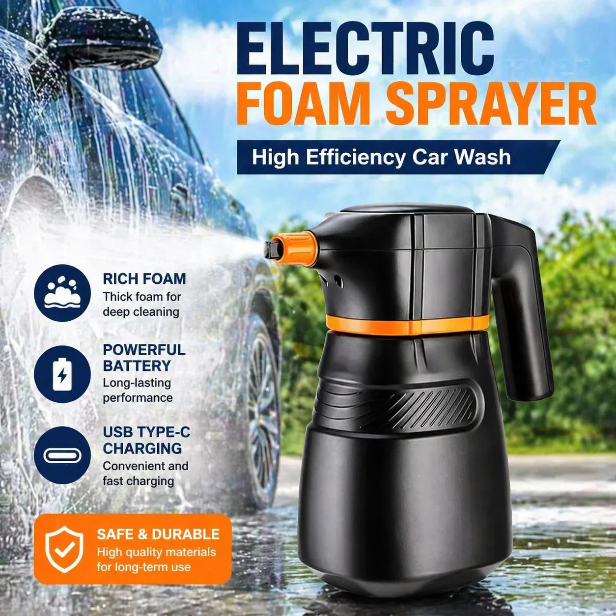 Electric Foam Sprayer Car Wash - Foam Cannon Car Wash review and price