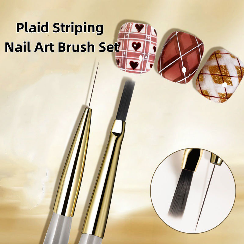 1pcs French Plaid Nail Art Bru - Detailing Brush Set review and price